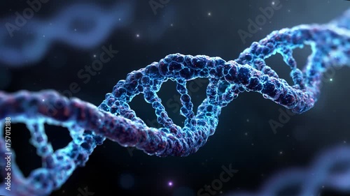 Dna. glowing mutant dna strand. dna background.