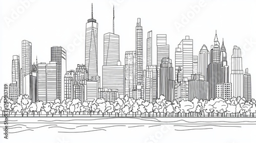 A detailed line art coloring page featuring the Des Moines, Iowa skyline is available as the Des Moines Skyline Coloring Page, which showcases cityscape, architecture, urban design, and nature