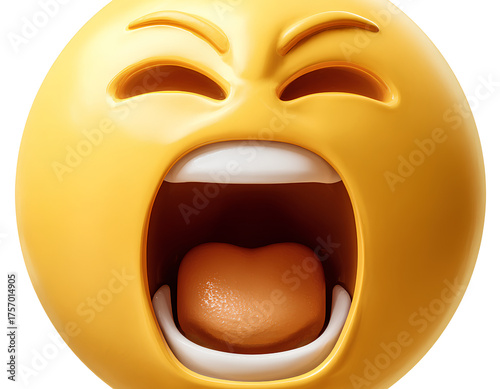 3d render of a smiley face