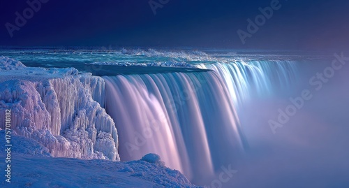 Niagara Falls - Majestic Waterfalls in Winter.