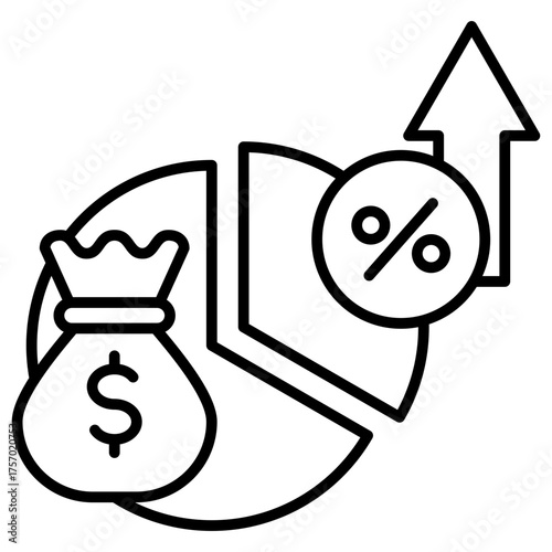 Profit Margin Outline Icon