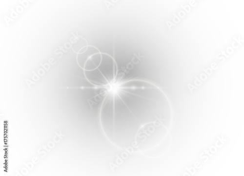Bright gray PNG with radiant beams and sparkling flares. Luminous highlights create elegant subtle energy and dynamic visuals. Perfect for digital design, abstract visuals, or modern compositions.