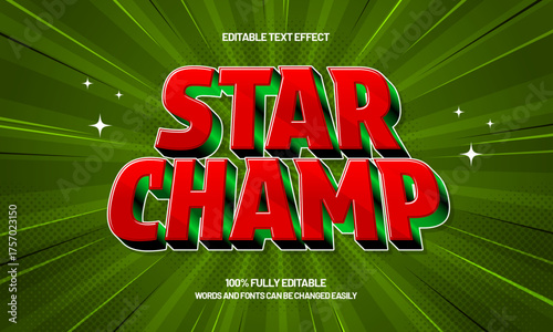 star champ editable text effect