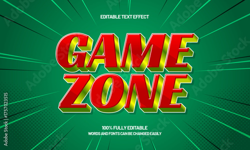 game zone editable text effect