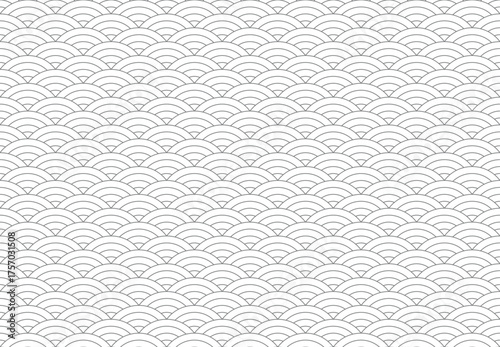 Traditional Wave Japanese, Chinese seamless Pattern Background Vector Illustration. Seigaiha vector background.