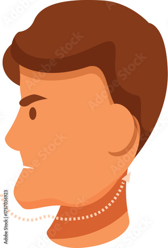 Chin reduction surgery, mentoplasty, or double chin liposuction being planned by doctor