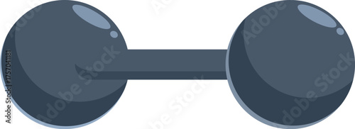 Metal dumbbell symbolizing weightlifting, bodybuilding, and physical exercise for a healthy lifestyle