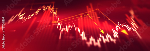 Global economic crisis hits hard as stocks fall, charts show downward trends, businesses face losses,  markets struggle, highlighting financial instability and worldwide economic challenges.