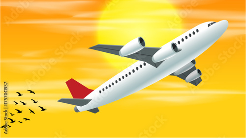 airplane in the sky