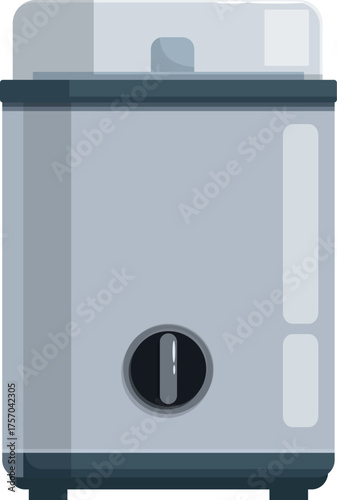 Small kitchen appliance designed for grinding various food products, featuring a transparent lid and a simple onoff switch