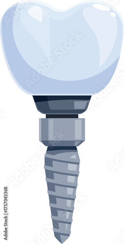 Dental implant firmly holding a healthy tooth, symbolizing modern solutions for missing teeth and promoting excellent oral care