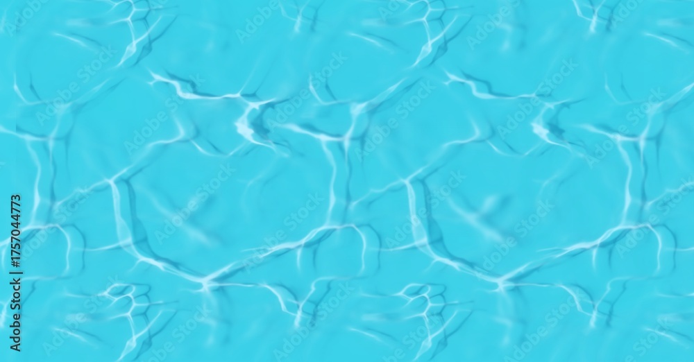 Obraz premium Seamless Turquoise Water Ripples and Caustics Pattern