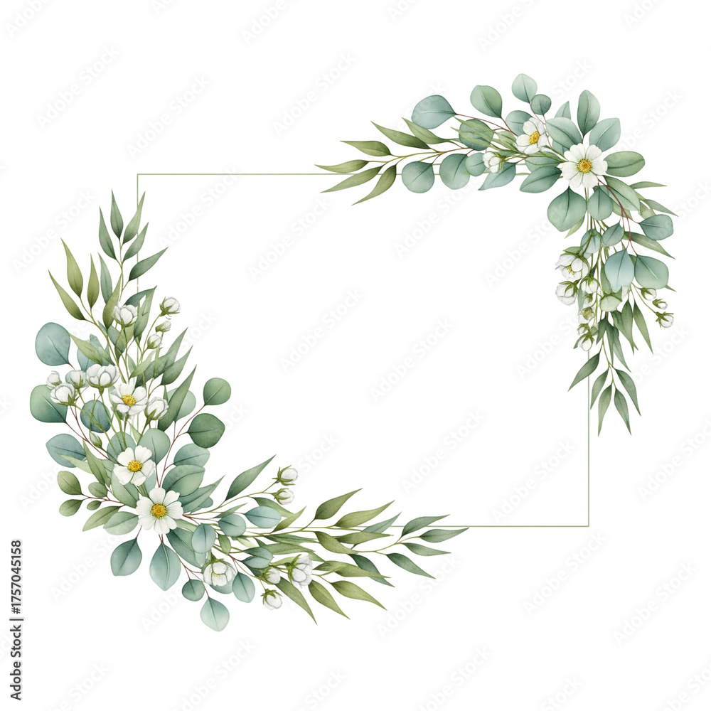 Obraz premium Floral Frame Elegance