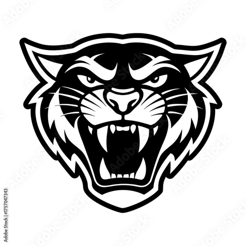 A filled style icon representing a cougar mascot