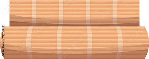 Rolled bamboo mat embodies sustainability, offering natural elegance for eco conscious living