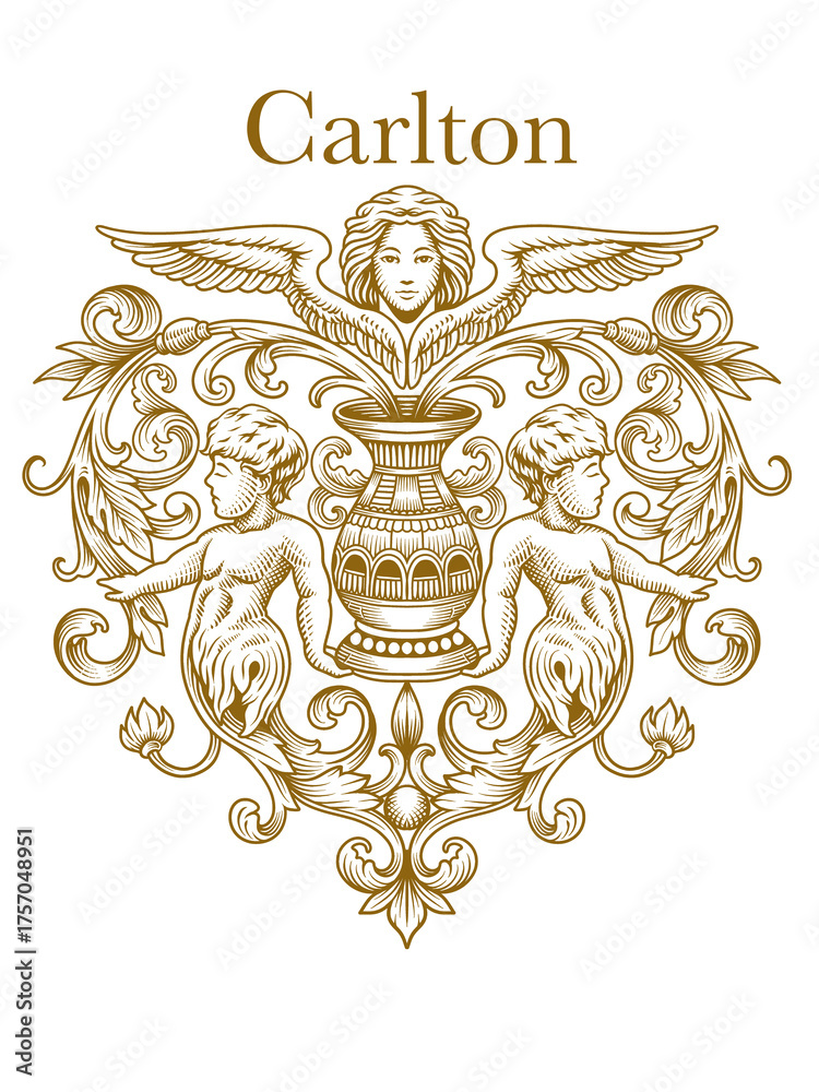 Fototapeta premium Carlton Vintage Logo 