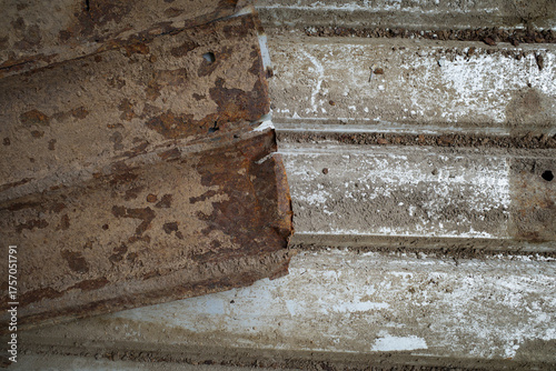 Close-Up Texture of Rusty and Weathered Metal Surface
