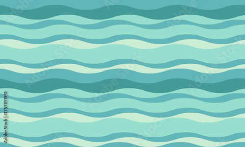 Serene teal wave pattern.  Abstract, calming design perfect for backgrounds, websites, or textile prints.  Evokes peace, tranquility, and the fluidity of nature.