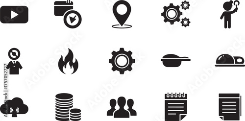 Assorted Icons for Technology and Business youtube