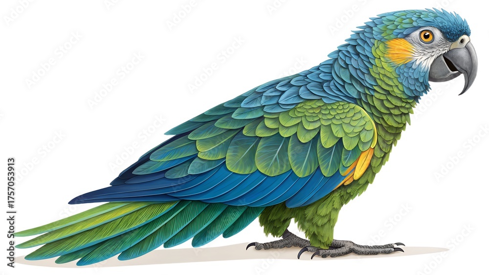 Fototapeta premium Exotic Feathers: The Allure of the Blue-Throated Macaw