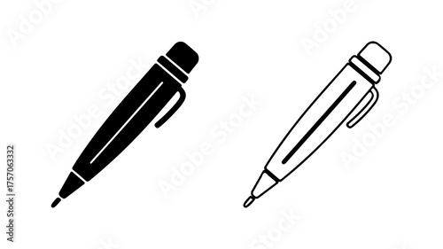 Pen icons with transparent background