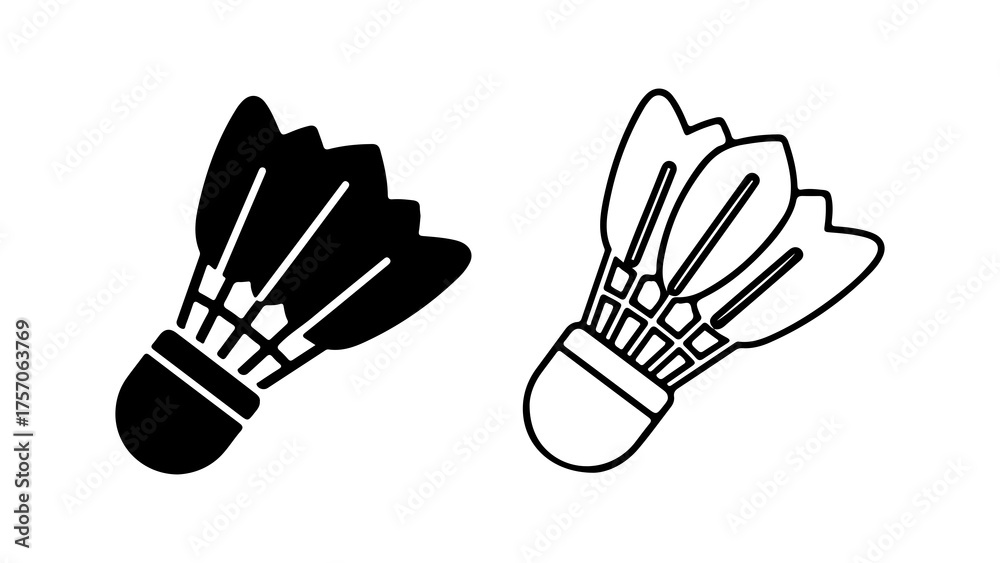 Obraz premium Badminton shuttlecock icon with transparent background
