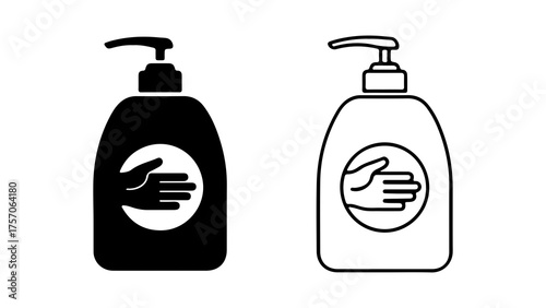 Hand sanitizer bottles with transparent background