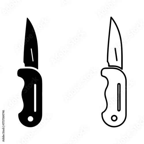 Pocket knife icon with transparent background
