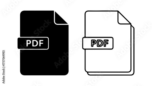 Pdf document icons with transparent background