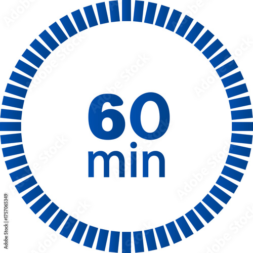 Timer, clock, stopwatch isolated set icons. Countdown timer symbol icon set. Label cooking time. Vector illustration.Set of analog clocks for every hour icon.Stopwatch icon from 1 to 60 minute timer