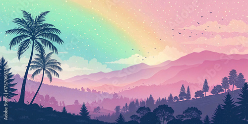 sunrise in the mountains