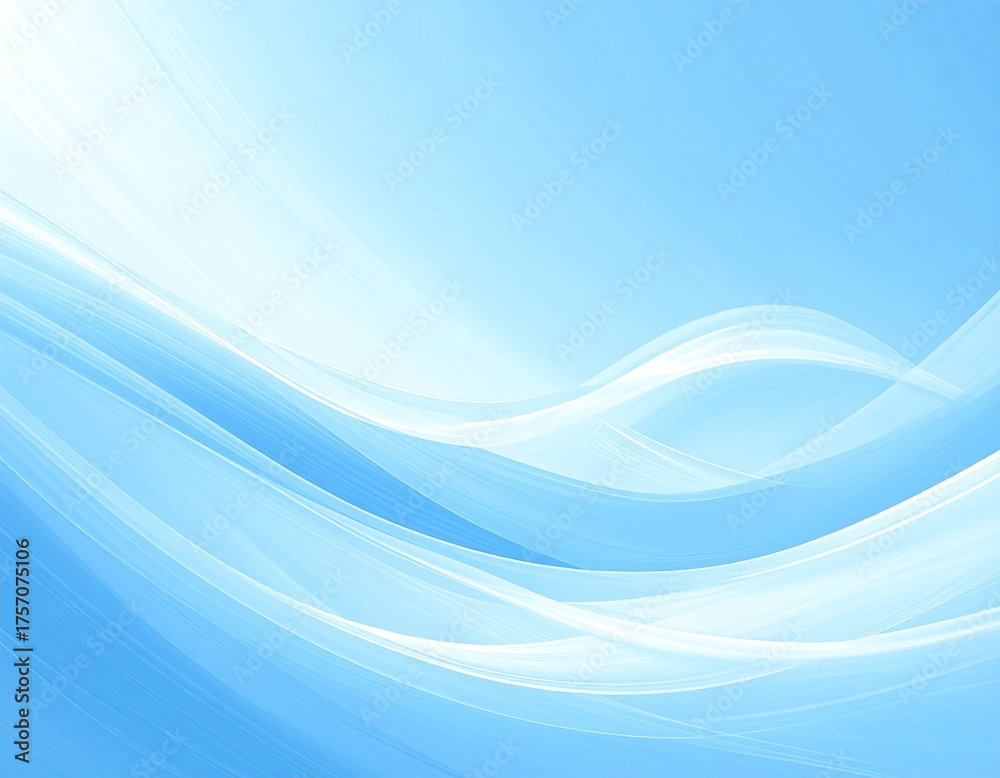 Fototapeta premium Light blue abstract wavy lines