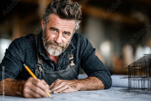 architect works on a project 