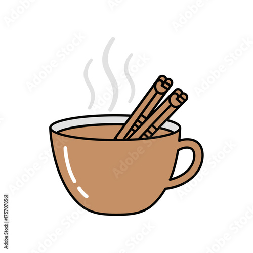 Cozy Cup of Cinnamon Spice - A Warm and Aromatic Beverage.