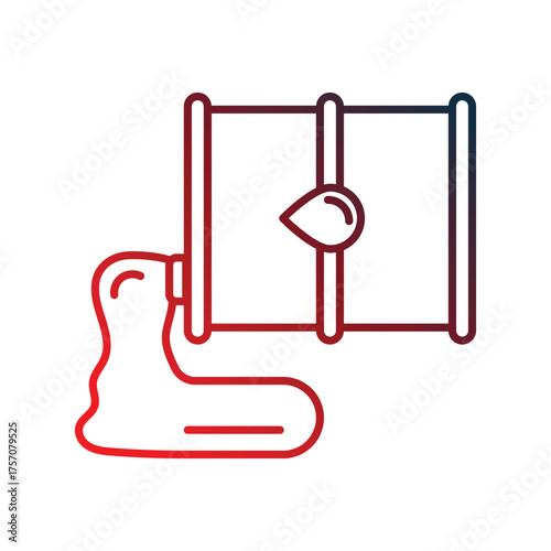 Oil Barrel icon with white background vector stock illustration