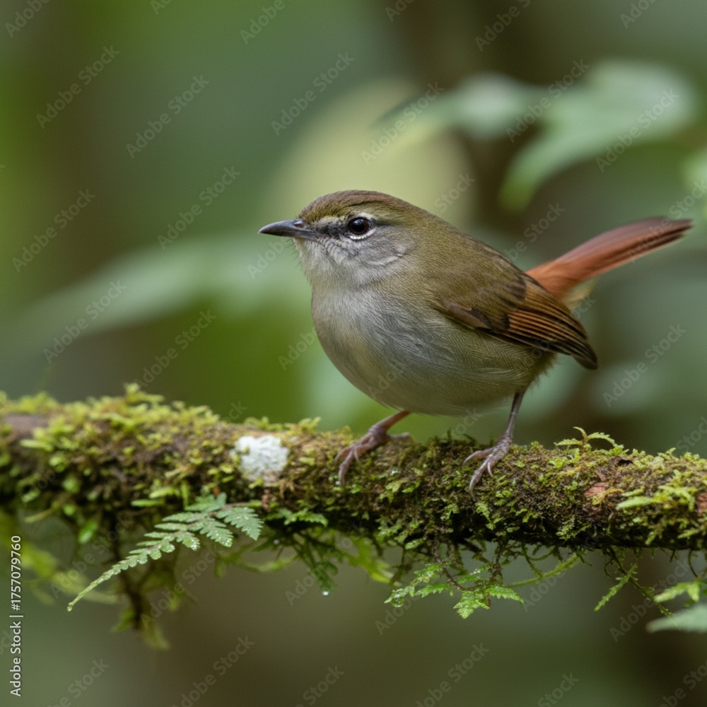 Naklejka premium robin on a branch