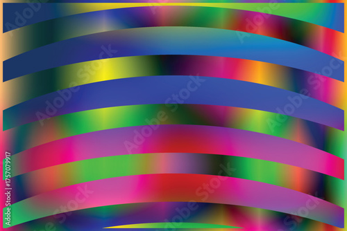 Vibrant Abstract Vertical Waves and Color Panels Gradient Background Set.