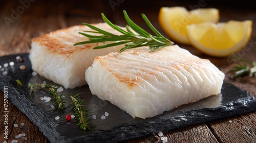 Delicious fillets of pollock or coalfish