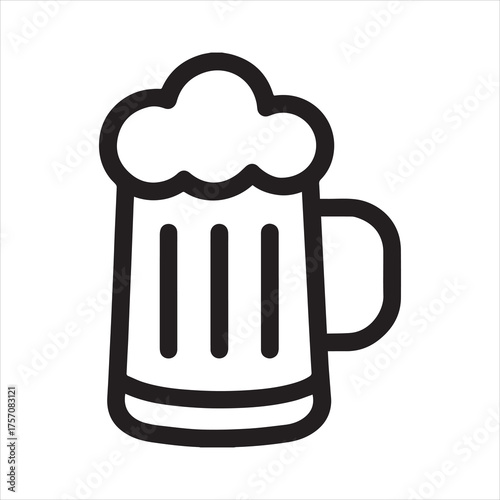 Minimalistic beer stein icon
