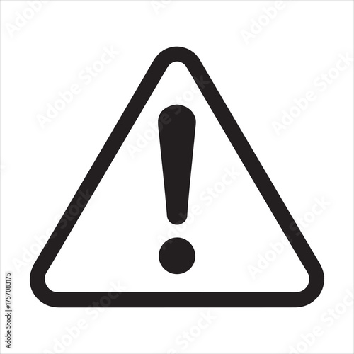 Warning triangle with exclamation mark icon vector