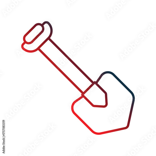 Shovel icon with white background vector stock illustration