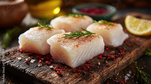 Delicious fillets of pollock or coalfish