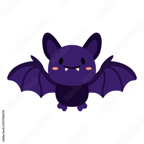 Creepy Bat Halloween Hand Drawn Illustration