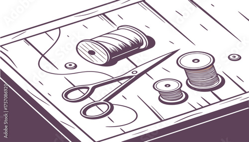 sewing machine and thread