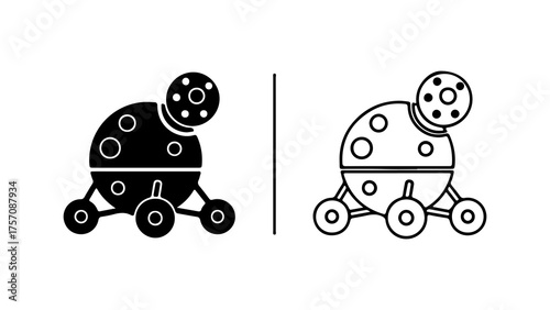Robotic rover with transparent background