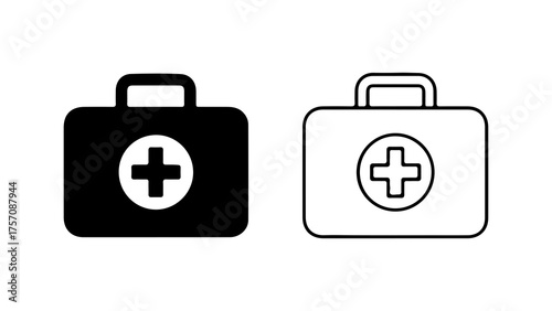 First aid kit icon with transparent background