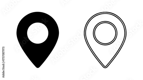 Location pins with transparent background