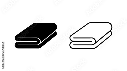 Folded towels with transparent background