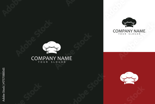 Chef Hat Logo Design for Culinary Business Restaurant or Food Service.