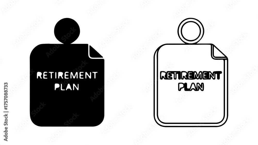 Obraz premium Retirement plan icon with transparent background